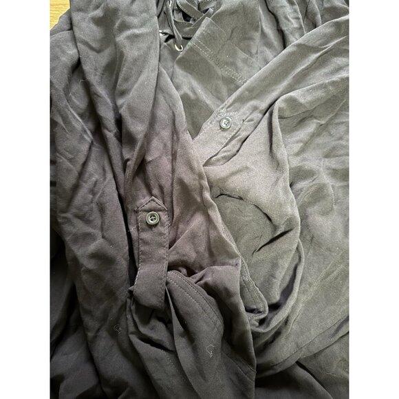 Torrid Top Women 6 Black Pullover Floral Lace Clip Chiffon Flowy Lightweight NWT - Picture 8 of 15